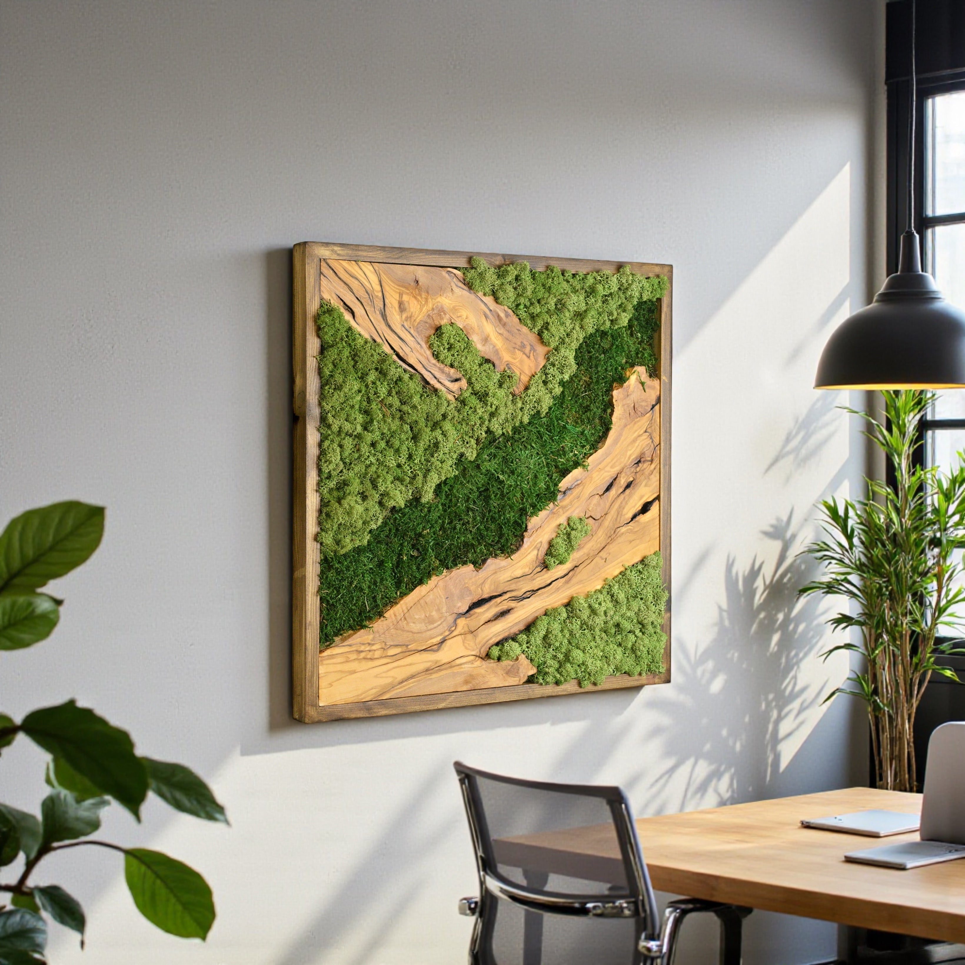 Premium Moss Wall Art – Natural Preserved Moss Wall Decor | Maintenance-Free Green Wall Art