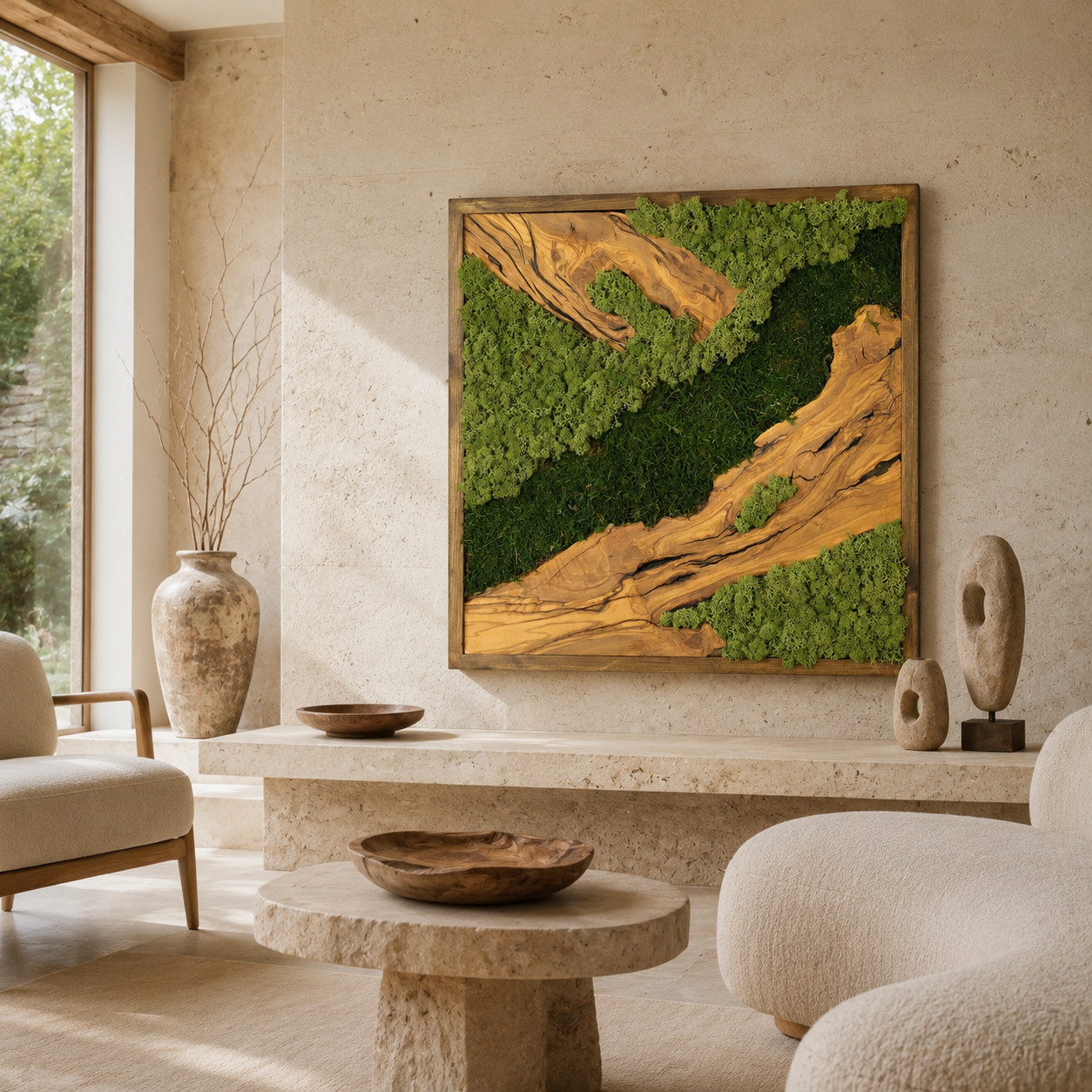 Premium Moss Wall Art – Natural Preserved Moss Wall Decor | Maintenance-Free Green Wall Art