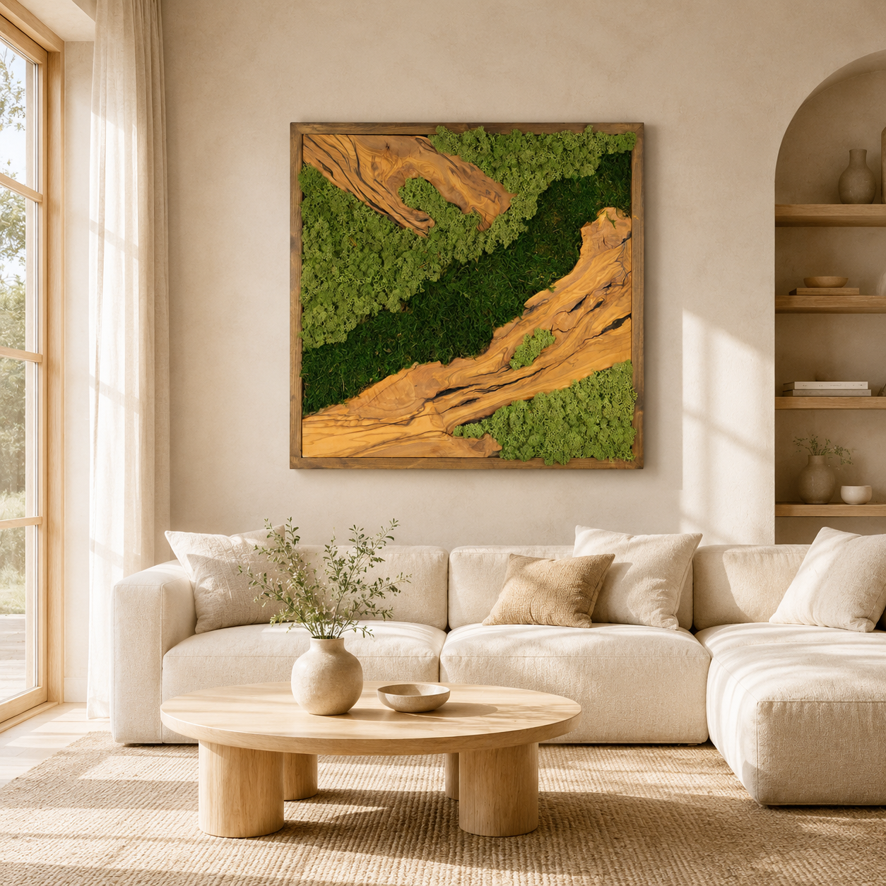 Premium Moss Wall Art – Natural Preserved Moss Wall Decor | Maintenance-Free Green Wall Art