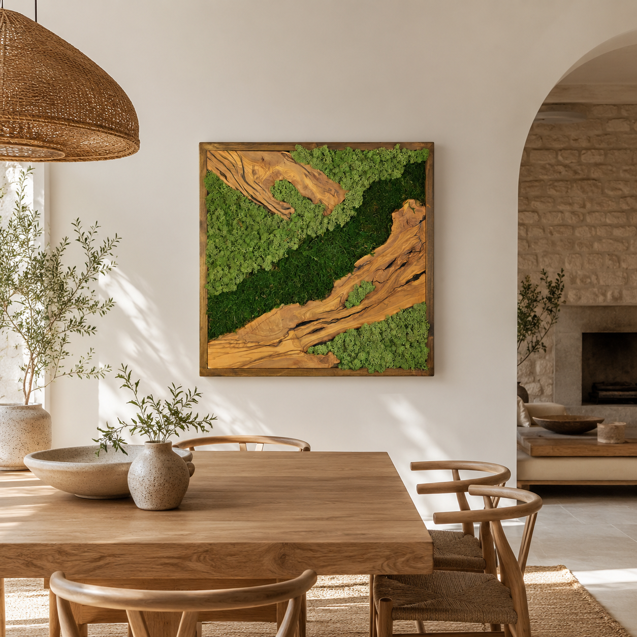 Premium Moss Wall Art – Natural Preserved Moss Wall Decor | Maintenance-Free Green Wall Art