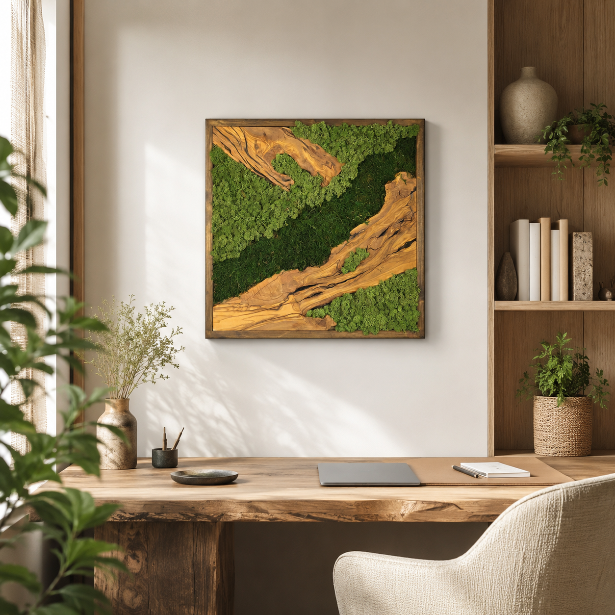 Premium Moss Wall Art – Natural Preserved Moss Wall Decor | Maintenance-Free Green Wall Art