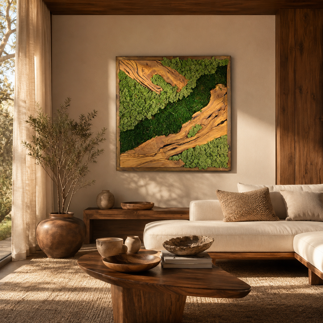 Premium Moss Wall Art – Natural Preserved Moss Wall Decor | Maintenance-Free Green Wall Art