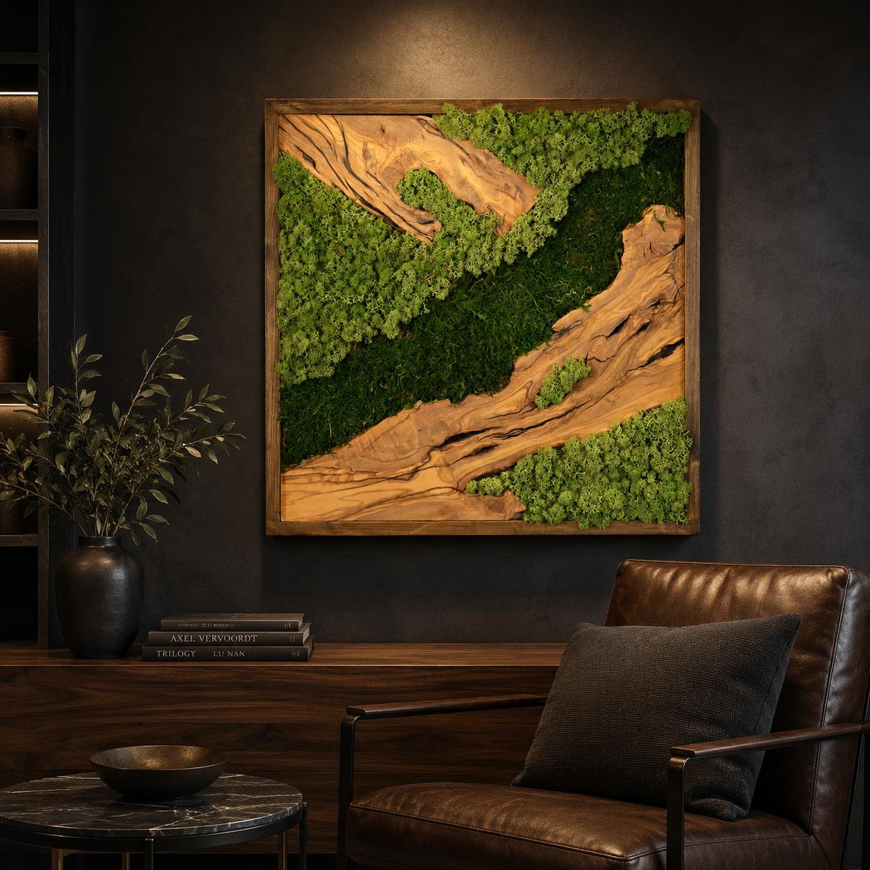 Premium Moss Wall Art – Natural Preserved Moss Wall Decor | Maintenance-Free Green Wall Art