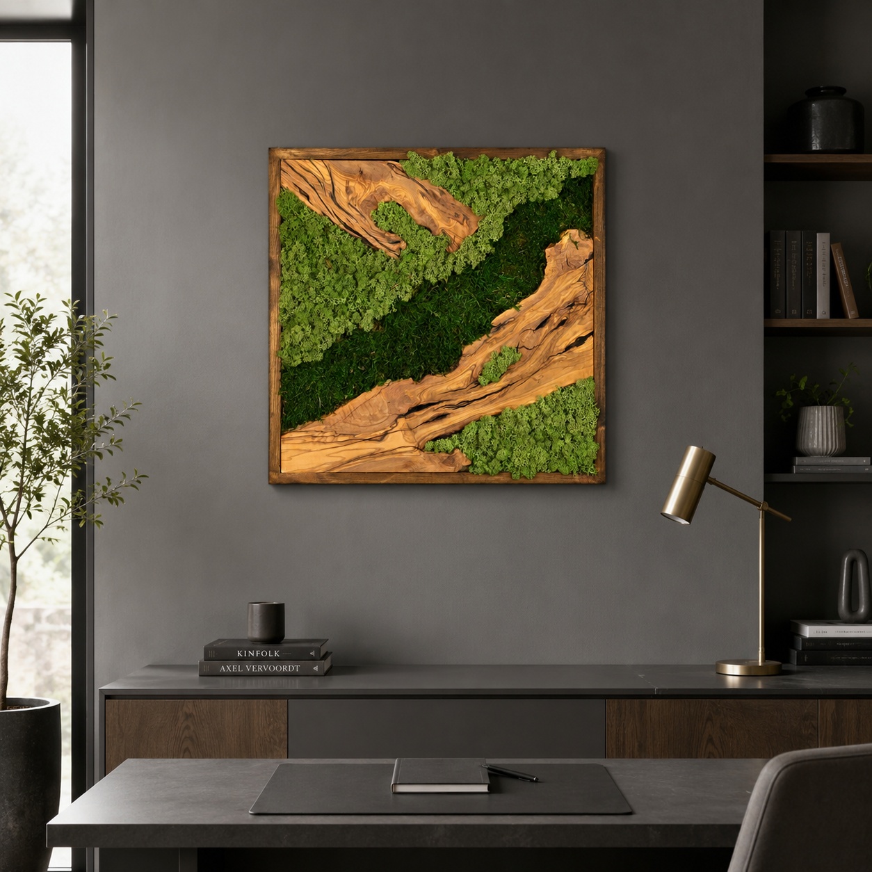 Premium Moss Wall Art – Natural Preserved Moss Wall Decor | Maintenance-Free Green Wall Art